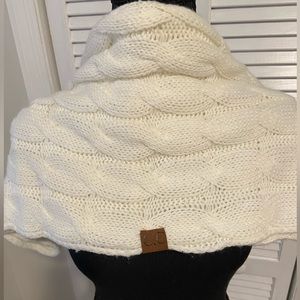 CC cable knit infinity scarf